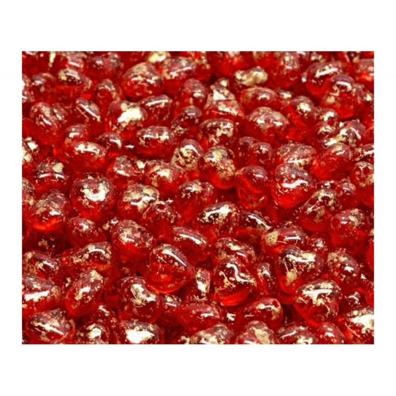 40 ks Valentines Svatební srdce Beads české sklo 6mm x 6mm