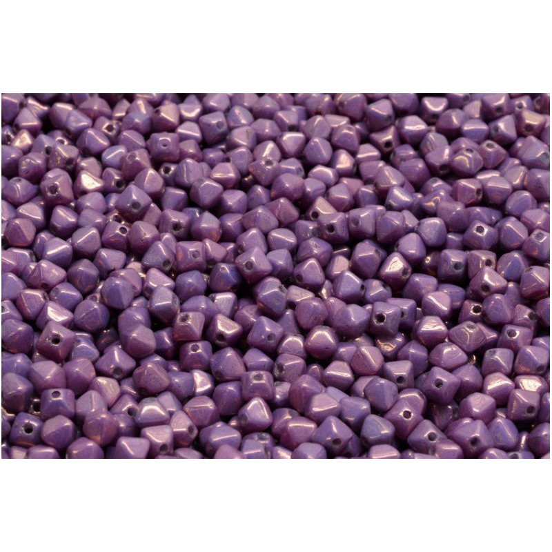 100 ks Vega Purple Luster Becone Beads české skleněné perly 4mm