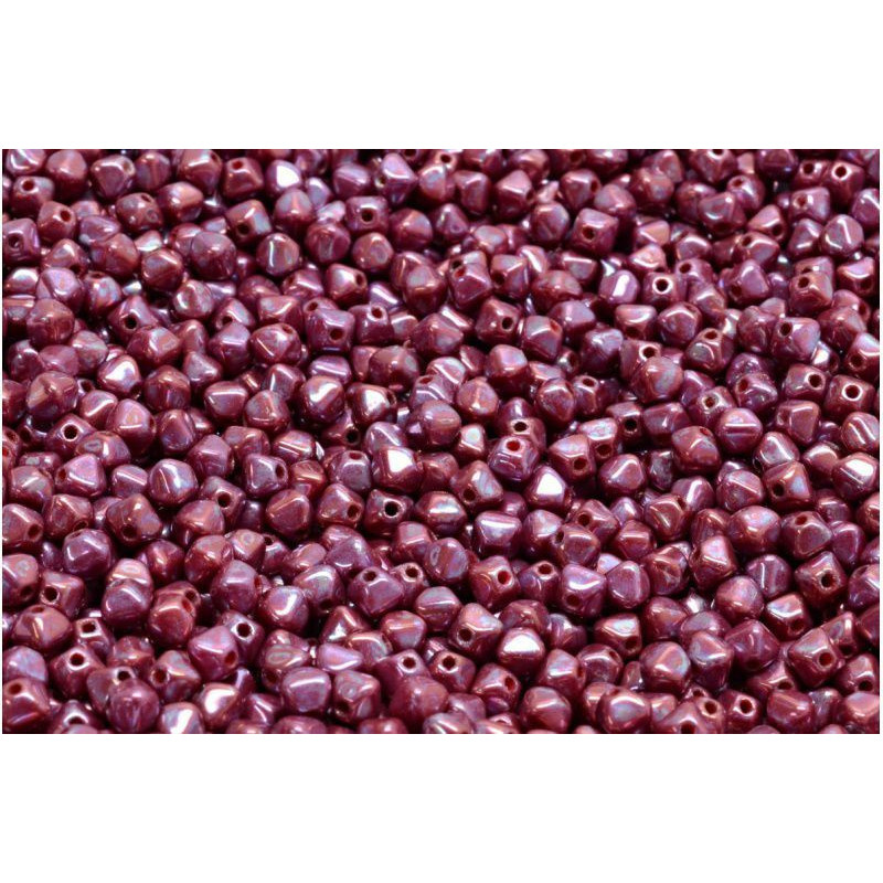 100 ks Opaque Red Nebula Becone Beads české skleněné plechovky 4mm