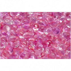 20ks Crystal Hot Pink Teardrop české skleněné korálky 6mm x 9mm