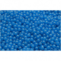 100 ks Gold Shine Cornflower Blue Round české skleněné vločky 3mm