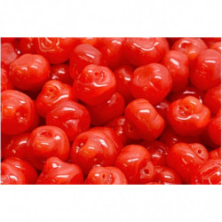 4 ks Opal Red Fruit Beads Česká skleněná plechovka 12mm