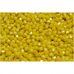 100 ks Opaque Citrine žlutý citronový luster Becone Beads české skleněné koule 4mm