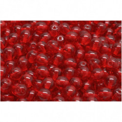 40 ks Crystal Ruby Red Clear Round české skleněné vločky 6mm