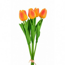 Kytice 7 tulipánů 34, 5 cm oranžová