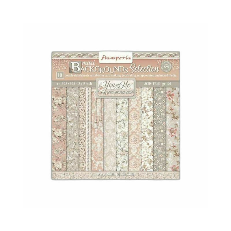 Stamperia Sada oboustranných papírů You and Me (10ks), , papíry scrapbooking