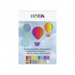 Heyda Sada jednostranných papírů A4 (16ks) - Rainbow , papíry v sadě, potiskem scrapbooking