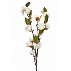 Umělá větvička Magnolie 93 cm bílá