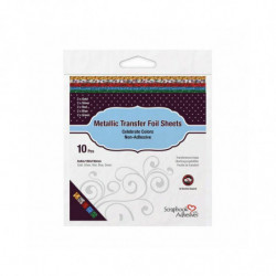 Scrapbook Adhesives Metalické transferové fólie vzorované 15x15cm (10ks), , papíry speciální, scrapbooking