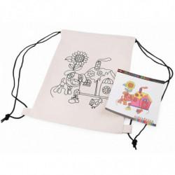 1ks režná světlá bavlněný pytlík / vak na přezůvky k domalování 27x35 cm textilní polotovary klobouky dotvoření, a aranžování