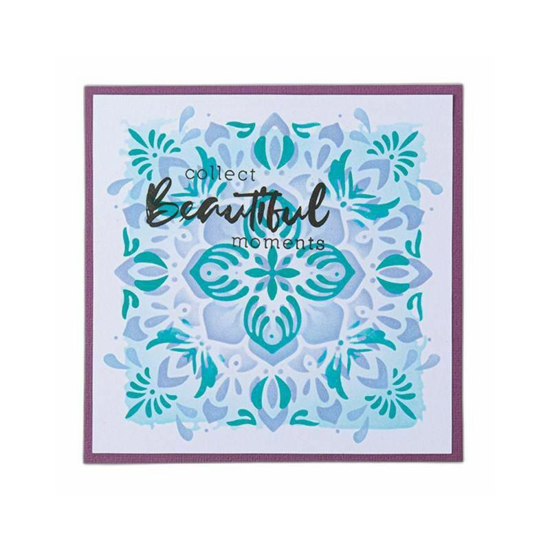 Sizzix Plastová šablona 12, 5x12, 5cm (4ks), , šablony malování, textil hedvábí