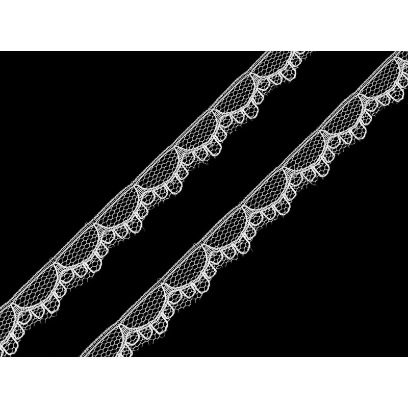 25.2m ílá silonová krajka šíře 14 mm silonové francouzské krajky madeiry textilní galanterie