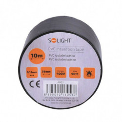 Solight Izolační Páska 38mm x 0, 13mm x 10m Černá, Solight Elektroinstalační Materiál Izolační Materiál Izolační Pvc Pásky