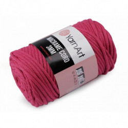 1ks (771) pink pletací příze macrame cord 250 g pletací, připlétací nitě, pletení háčkování, textilní galanterie