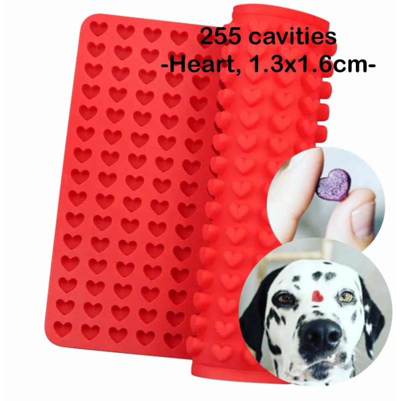 1 ks Kraftika 3d Silicone Food Grade 255 Heart Cavity Mat Mold With Trays pro kočky čokoládu sladkosti zmrzlinu vaření, pečení