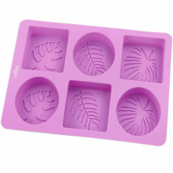 1ks Kraftika 3d Silicone Food Grade 6 Oval Mix Bar Leaf Monstera Mold Cavity Trays Pro Mýdlo Svíčky Aromaterapie Jelly Čokoláda