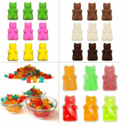 1ks Kraftika 3d Silicone Food Grade 50 Gummy Bear Mold Cavity Mat Trays Pro Jelly Čokoláda Candy Dog Treats Led Vaření, Pečení