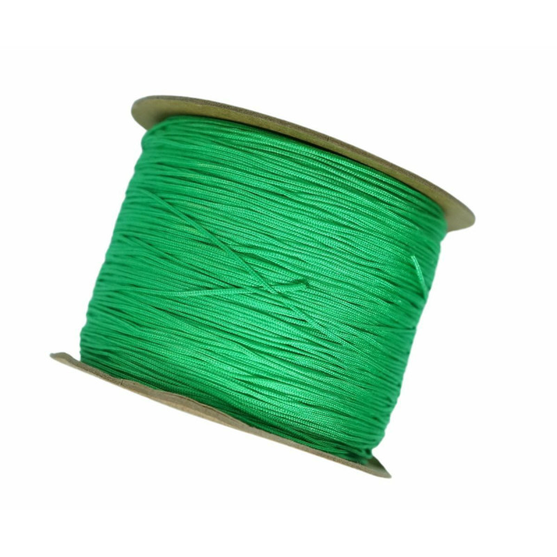 1 ks Bright Green Braided Rope Kumihimo Knot Bracelet Shamballa Twine Macrame Thread Beading String Nylon Cord 0, 4mm