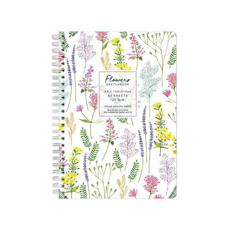 Drasca Art EOOD Kroužkový blok Flowers barevný (120g/m2 60 listů) A5 , poznámkové bloky alba papír scrapbooking