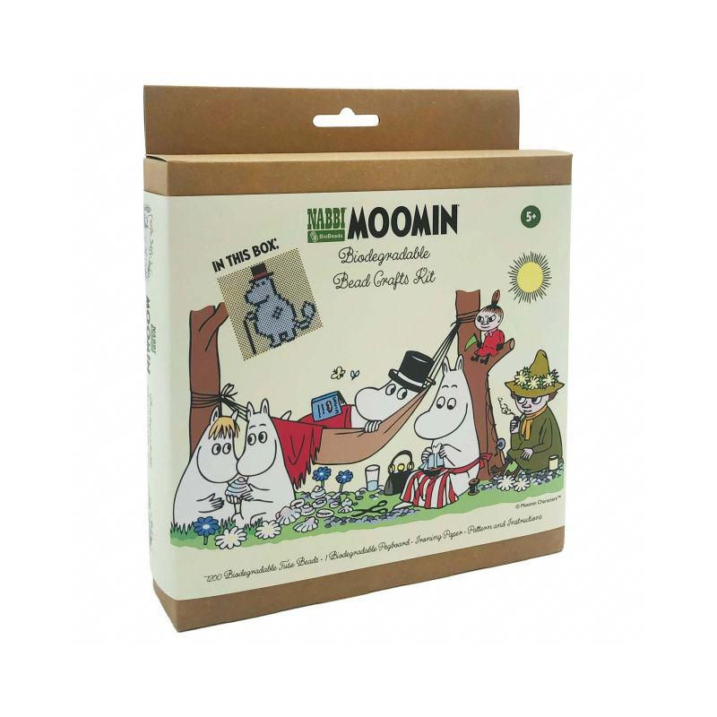 Nabbi BIO zažehlovací korálky a podložka bio sada Moomin žlutá, kreativita škola