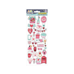 WEST DESIGN PRODUCTS LIMITED Samolepky třpytivé 10x23cm - Láska , washi pásky papír scrapbooking