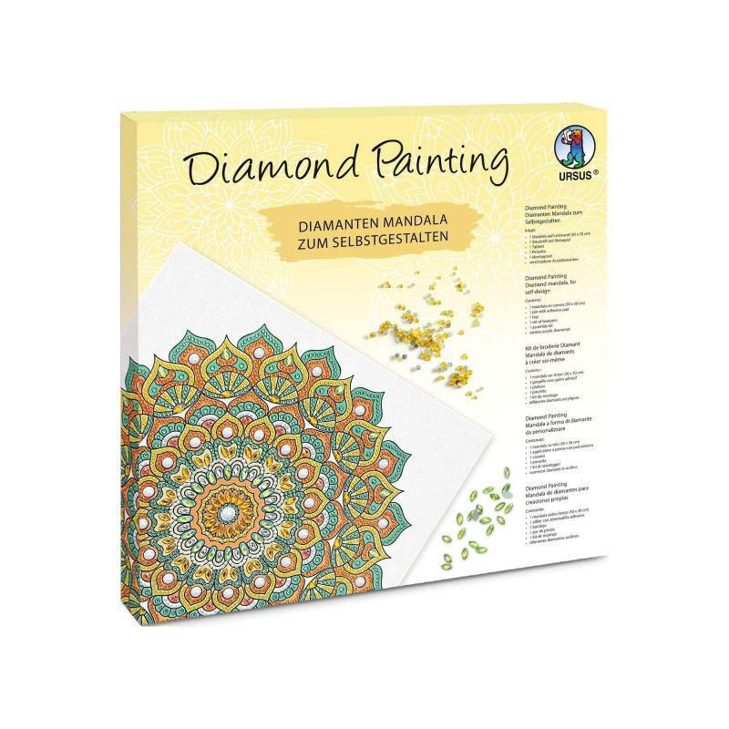 Ursus Diamond Art Painting umělecká sada - Mandala oranžovožlutá, , kreativní sady kreativita škola