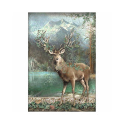 Stamperia Rýžový papír Magic Forest deer , a4 rýžové papíry na decoupage hobby barvy