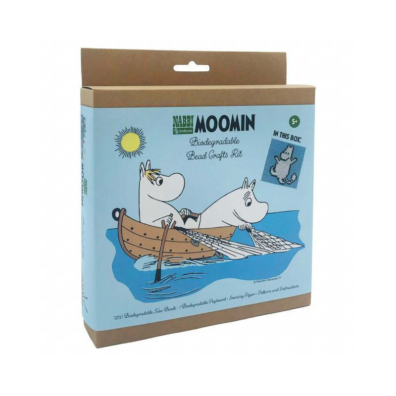 Nabbi BIO zažehlovací korálky a podložka bio sada Moomin modrá, kreativita škola