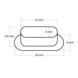 50pár ikl průchodky s podložkou ovál 4x12 mm nerezavějící, lisy pistony průchodky průbojníky výsečníky kleště, textilní