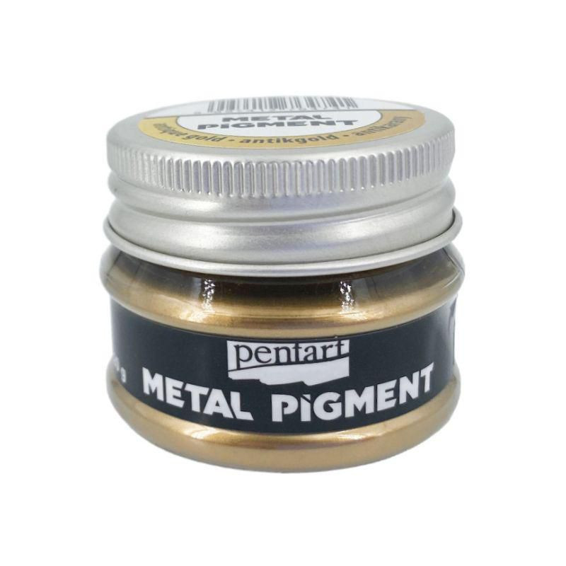 Pentart Metalický kovový pigment 20g - antická zlatá, , efektové, barvy speciální, hobby decoupage