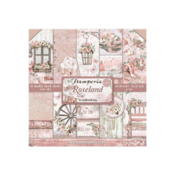 Stamperia Sada oboustranných papírů 30x30cm Roseland (10ks), , papíry sady potiskem scrapbooking