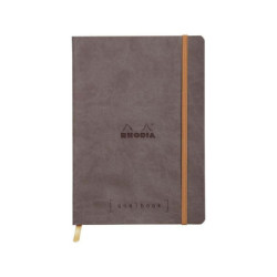 Zápisník tečkovaný Goalbook A5 (90g/m2, 112 listů) hnědý obal Rhodia prémiové zápisníky alba bloky papír scrapbooking