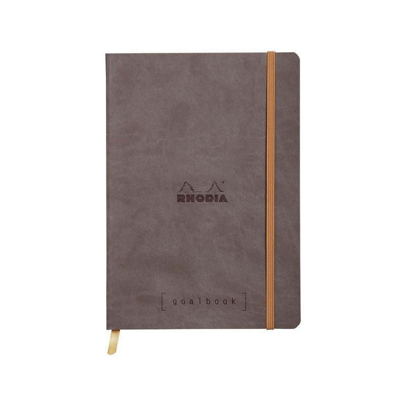 Zápisník tečkovaný Goalbook A5 (90g/m2, 112 listů) hnědý obal Rhodia prémiové zápisníky alba bloky papír scrapbooking