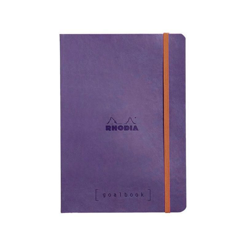 Zápisník tečkovaný Goalbook A5 (90g/m2, 112 listů) fialový obal Rhodia prémiové zápisníky alba bloky papír scrapbooking