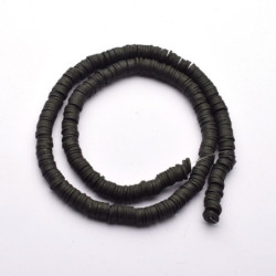 40cm 0.44yard Black Heishi Beads Polymer Clay African Disc Beads Šperky nálezy Polymer Clay Jewelry Making Beads 380 ~ 400 Pc