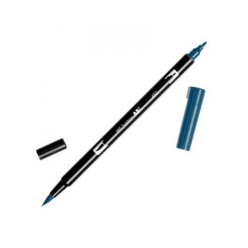 Tombow oboustranný fix se dvěma hroty DUAL BRUSH PEN - process blue akvarelové, nepermanentní fixy popisovače výtvarné potřeby