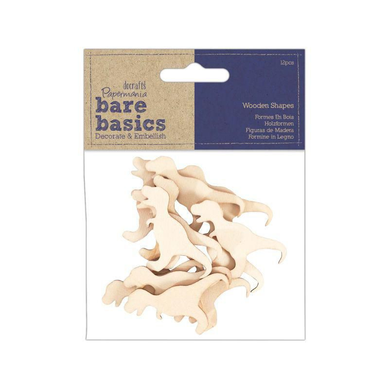 WEST DESIGN PRODUCTS LIMITED T-Rex - dřevěné dekorace (12ks), , ozdoby papír scrapbooking