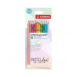 Pastelky akvarelové Stabilo Aquacolor pastel sada (12ks), výtvarné potřeby