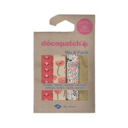 Papíry na decoupage (4ks) kolekce č.32 décopatch sadypapírů (décopatch), jemné, hobby barvy