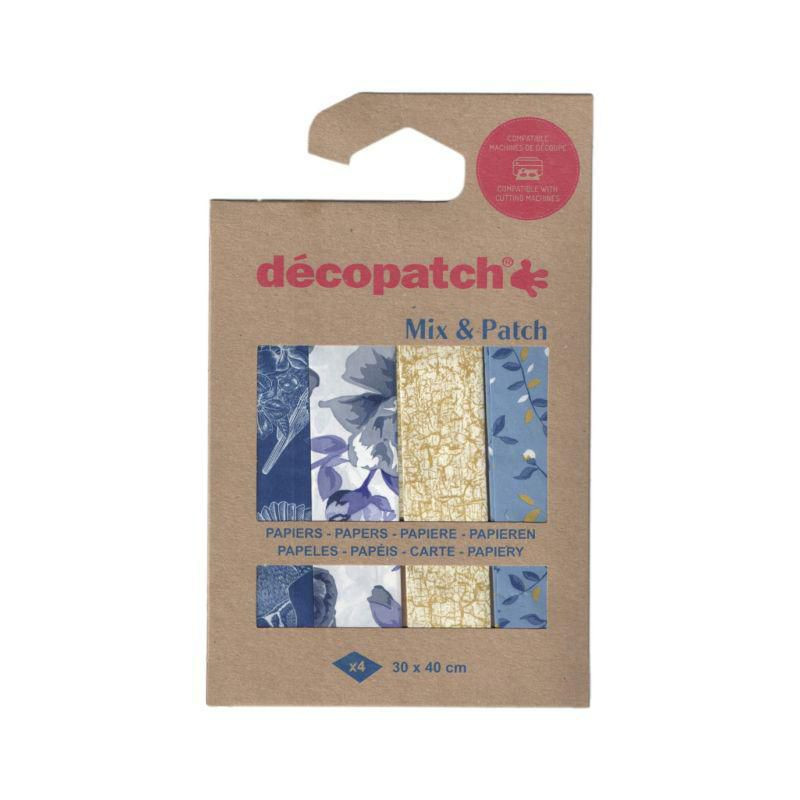 Papíry na decoupage (4ks) kolekce č.31 décopatch sadypapírů (décopatch), jemné, hobby barvy