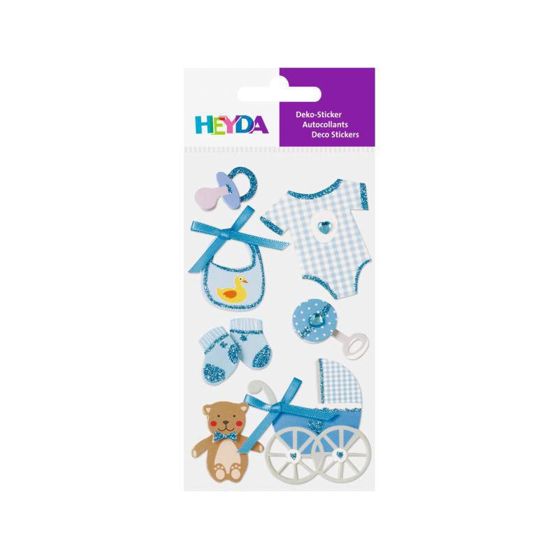 Heyda Papírová samolepicí dekorace 3D - chlapeček (7ks), , samolepky plastické, washi pásky scrapbooking