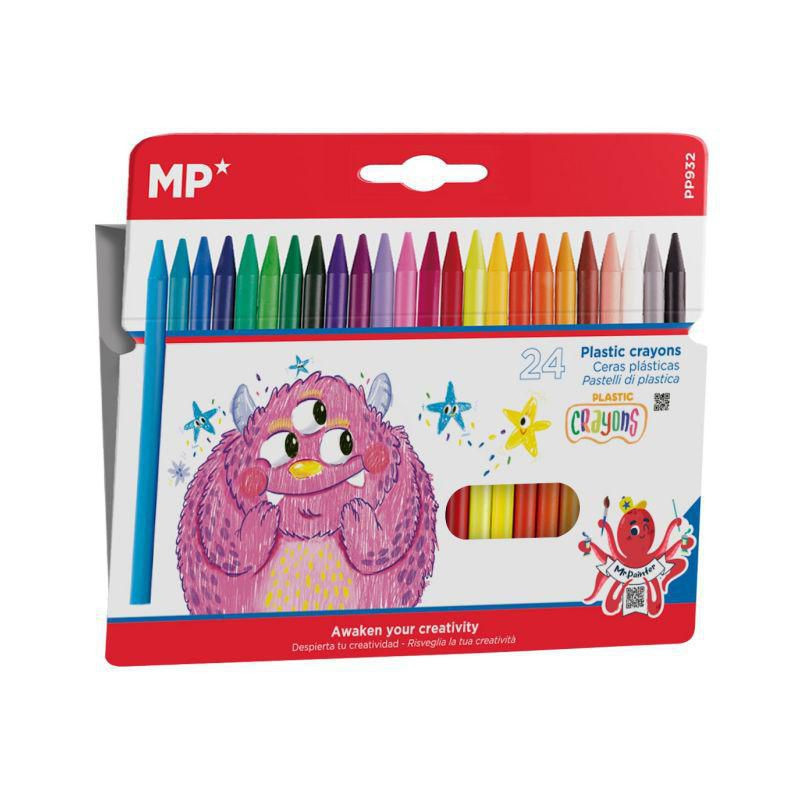 Pastelky voskové Plastic crayons sada (24ks), Madrid Papel Import S.L., voskovky výtvarné potřeby