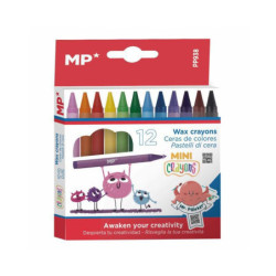 Pastelky voskové Wax crayons mini sada (12ks), Madrid Papel Import S.L., voskovky výtvarné potřeby