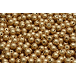 80pcs Matte Gold Round Spacer Round Beads české sklo 5mm