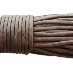 2m 6.56ft 2.18yrd béžový lehký hnědý paracord 330 parašutistický Macrame Beading Cord Braided Rope pro přežití náramek Kumihimo