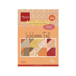 Marianne Design Sada oboustranných papírů A4 Welcome Fall , papíry v sadě, potiskem scrapbooking