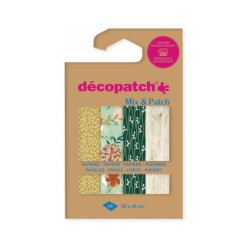 Papíry na decoupage (4ks) kolekce č.35 décopatch sadypapírů (décopatch), jemné, hobby barvy