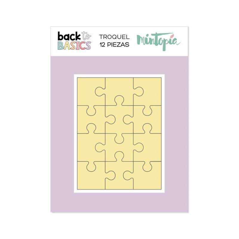 Mintopia Puzzle - vyřezávací kovová šablona (1ks), , dekorace kovové, big shot embosování, papír scrapbooking