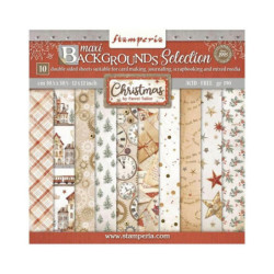 Stamperia Sada oboustranných papírů 30x30cm Christmas (10ks), , papíry sady potiskem scrapbooking