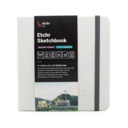 Skicák Etchr Sketchbook Portrét cold press (230g/m2 26 listů) 15×15cm Etchr Lab akvarelové papíry skicáky výtvarné potřeby